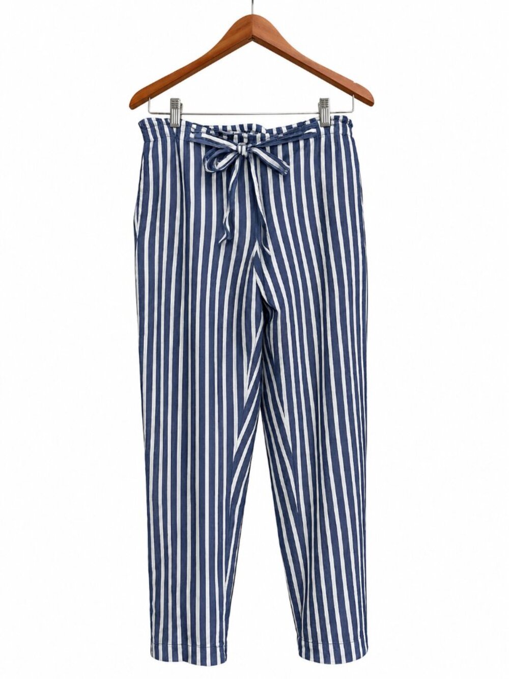 BeachLunchLounge Striped Linen Cotton Capri Pants M